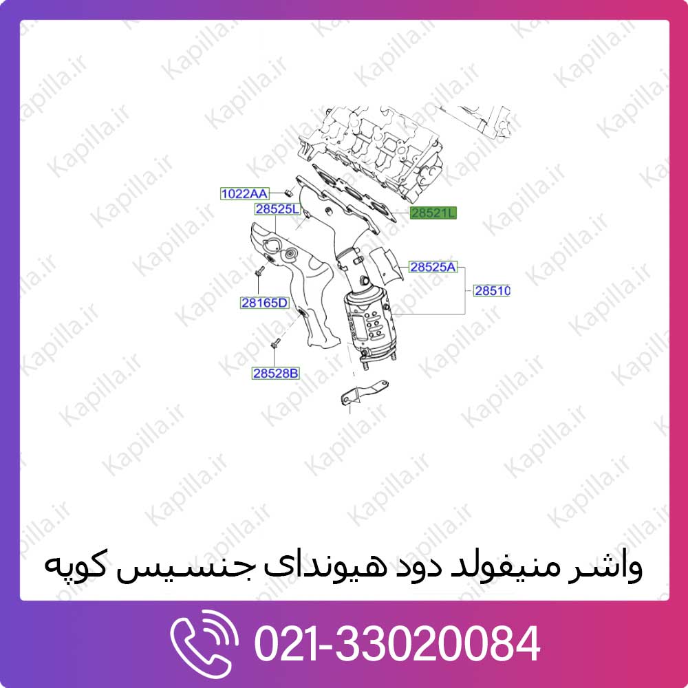 kapilla-hyundai-genesiscoupe-gasket-exhaust-manifold واشر منیفولد دود هیوندای جنسیس کوپه